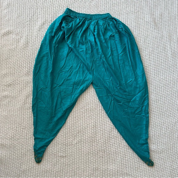 Dhoti Pants Princess Jasmine Women’s Indian Pants with Gold Bead embroidery - Picture 6 of 10